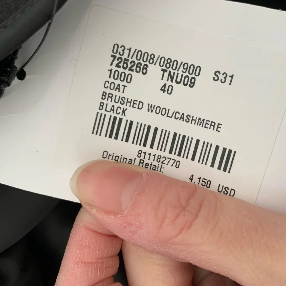 Balenciaga Runway Unisex Oversized Cashmere Wool Brushed Coat NWT - Picture 9 of 12